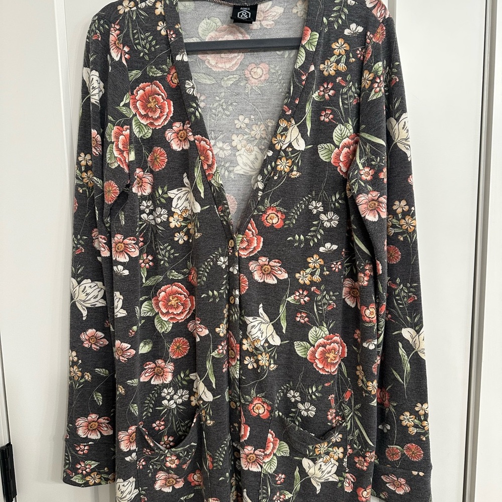 Floral Patterned Cardigan